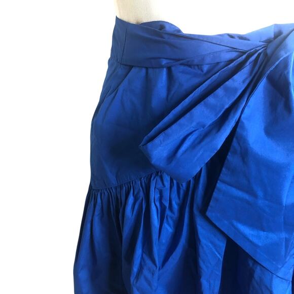 Lauren Ralph Lauren Royal Blue Midi Flare Skirt w/ Waist Tie Detail, Size 6, NWT - Picture 5 of 8